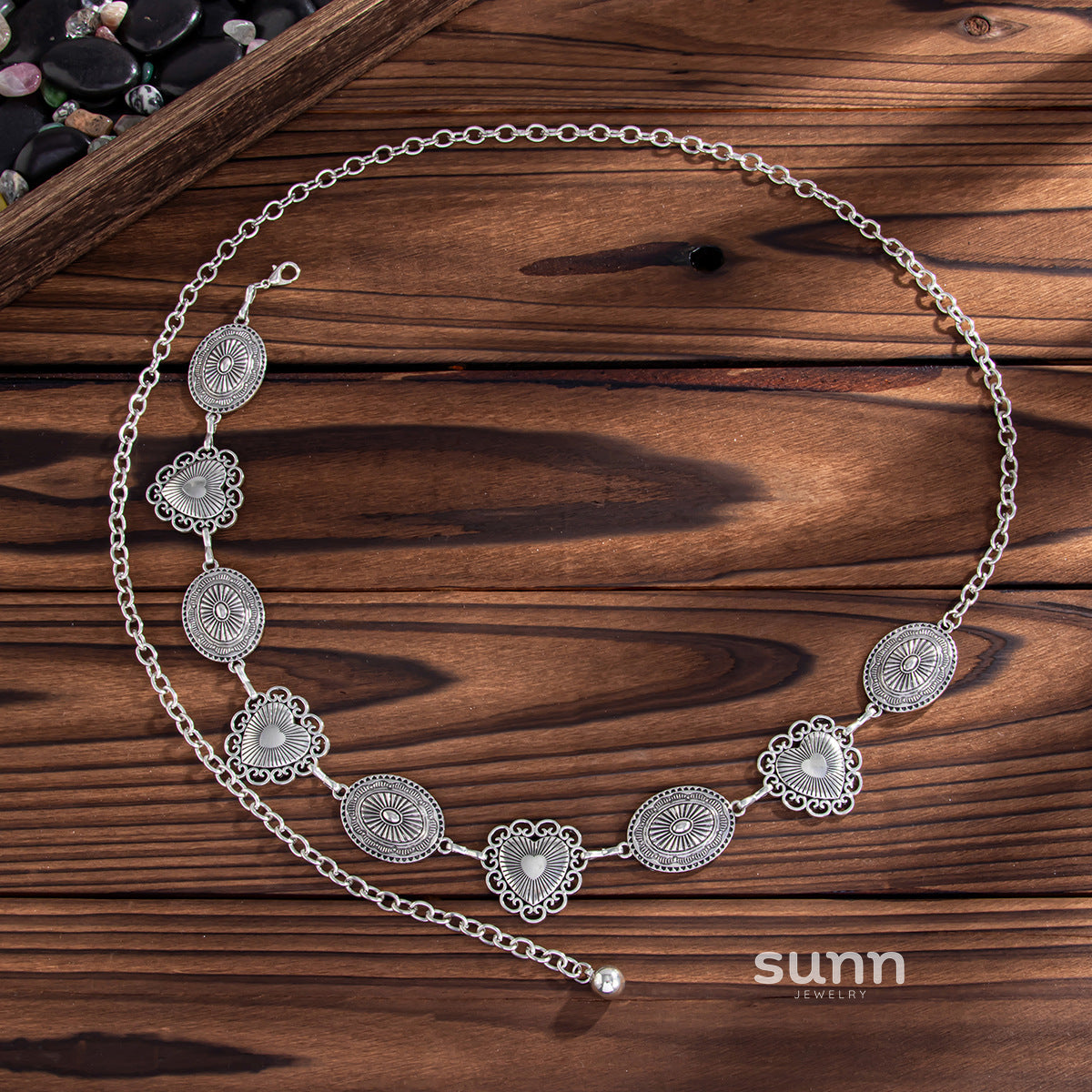 Rielle Embellished Layered Chain Belt [UGU4O7ZB]