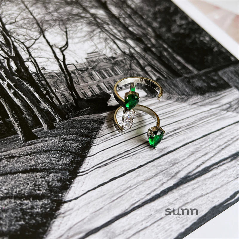 Rilee Emerald Teardrop Ring