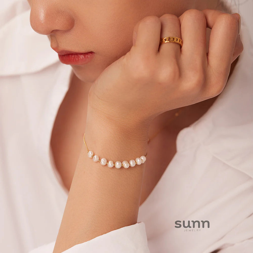 Riley Pearl Chain Bracelet