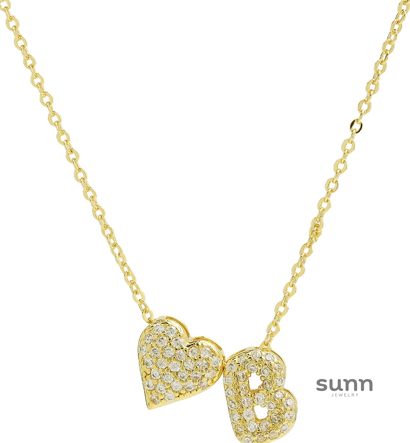 Riley Zircon Bubble Initial Necklace [ZNCR5272]