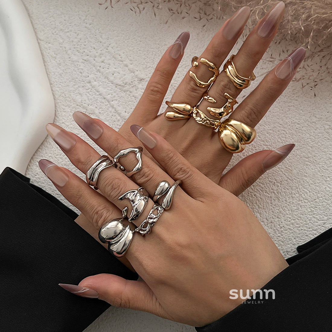 Rilyn Liquid Lava Ring Set [FQGT5RCW]