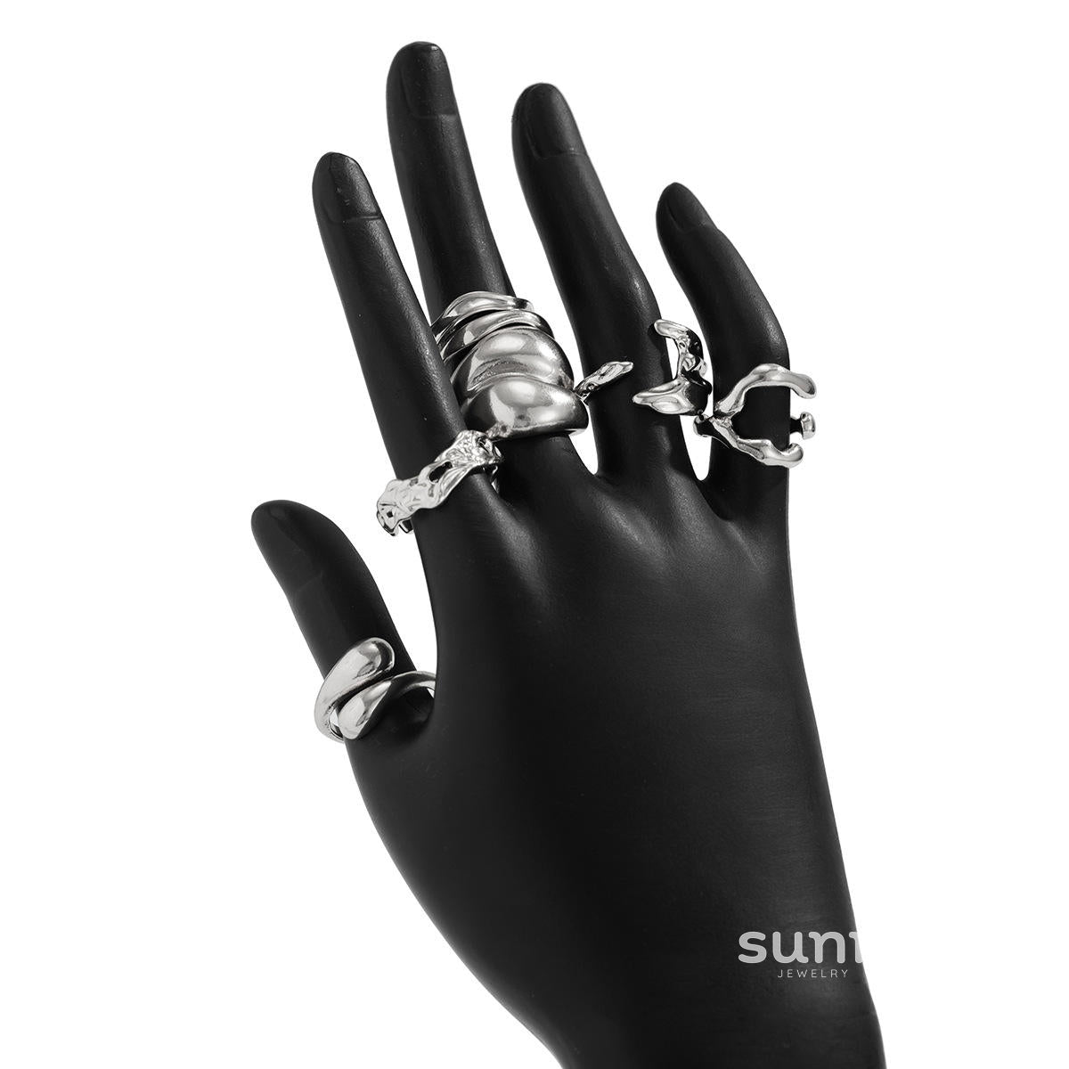 Rilyn Liquid Lava Ring Set [G3XGUVFU]