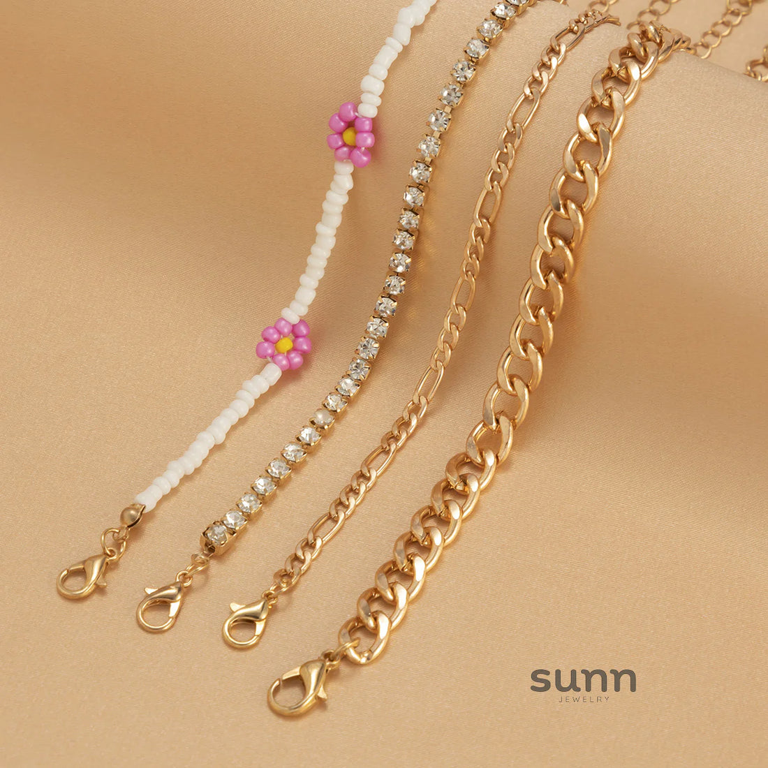 Riyah Layered Chain Bracelet Set