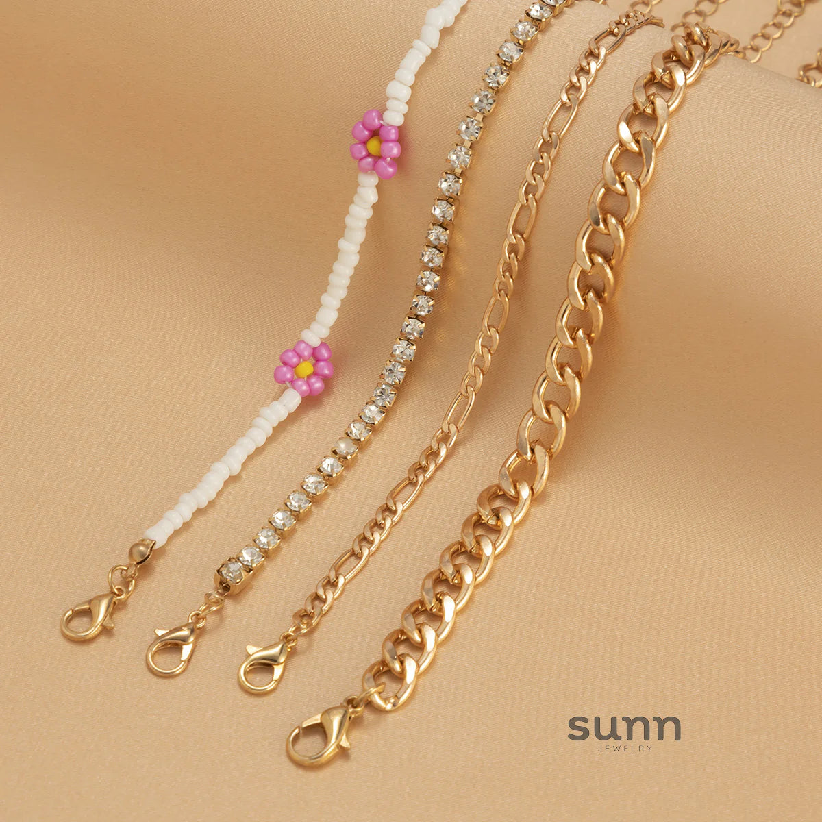 Riyah Layered Chain Bracelet Set
