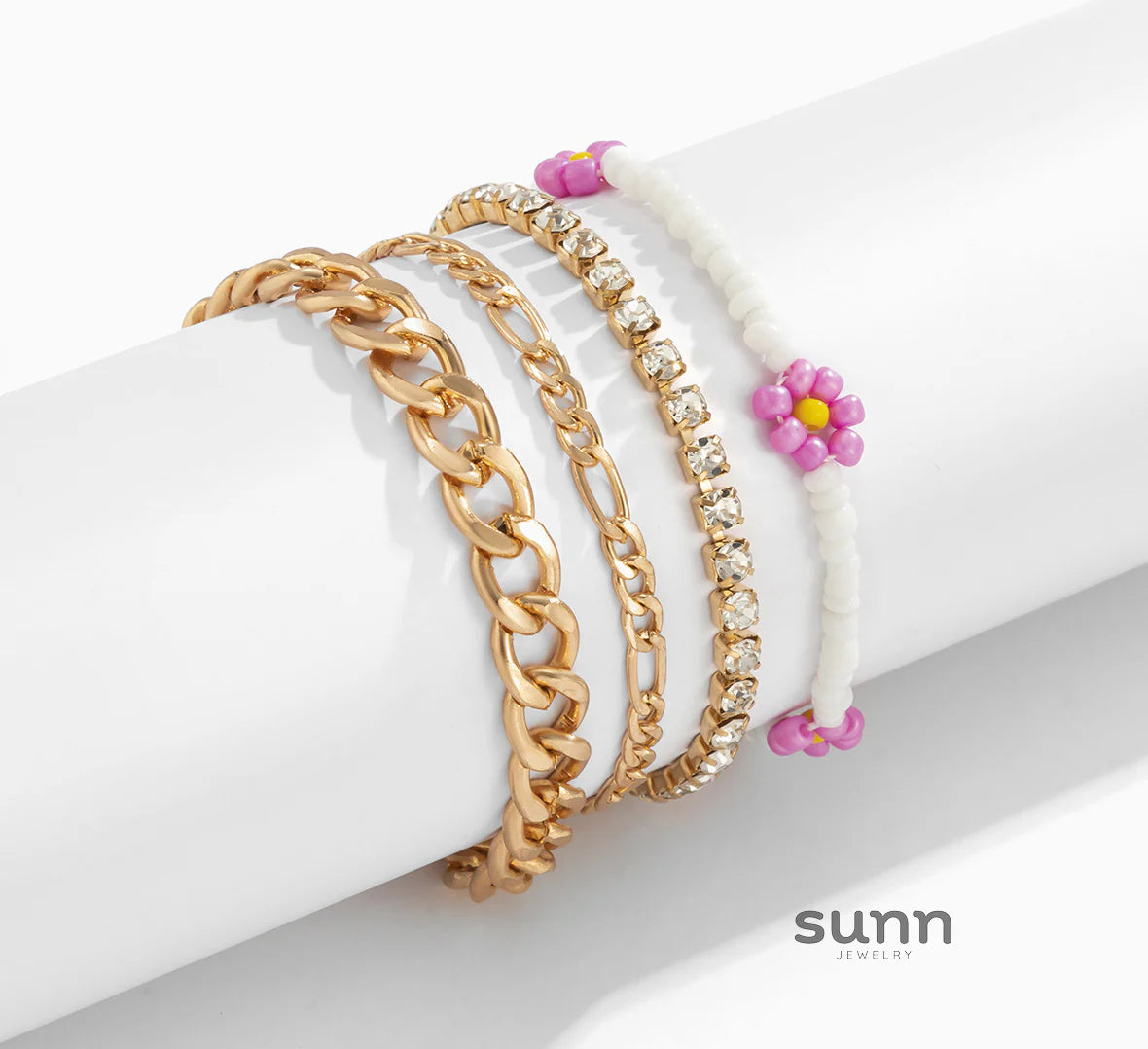 Riyah Layered Chain Bracelet Set
