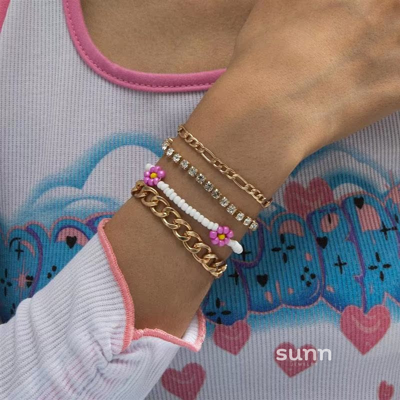 Riyah Layered Chain Bracelet Set