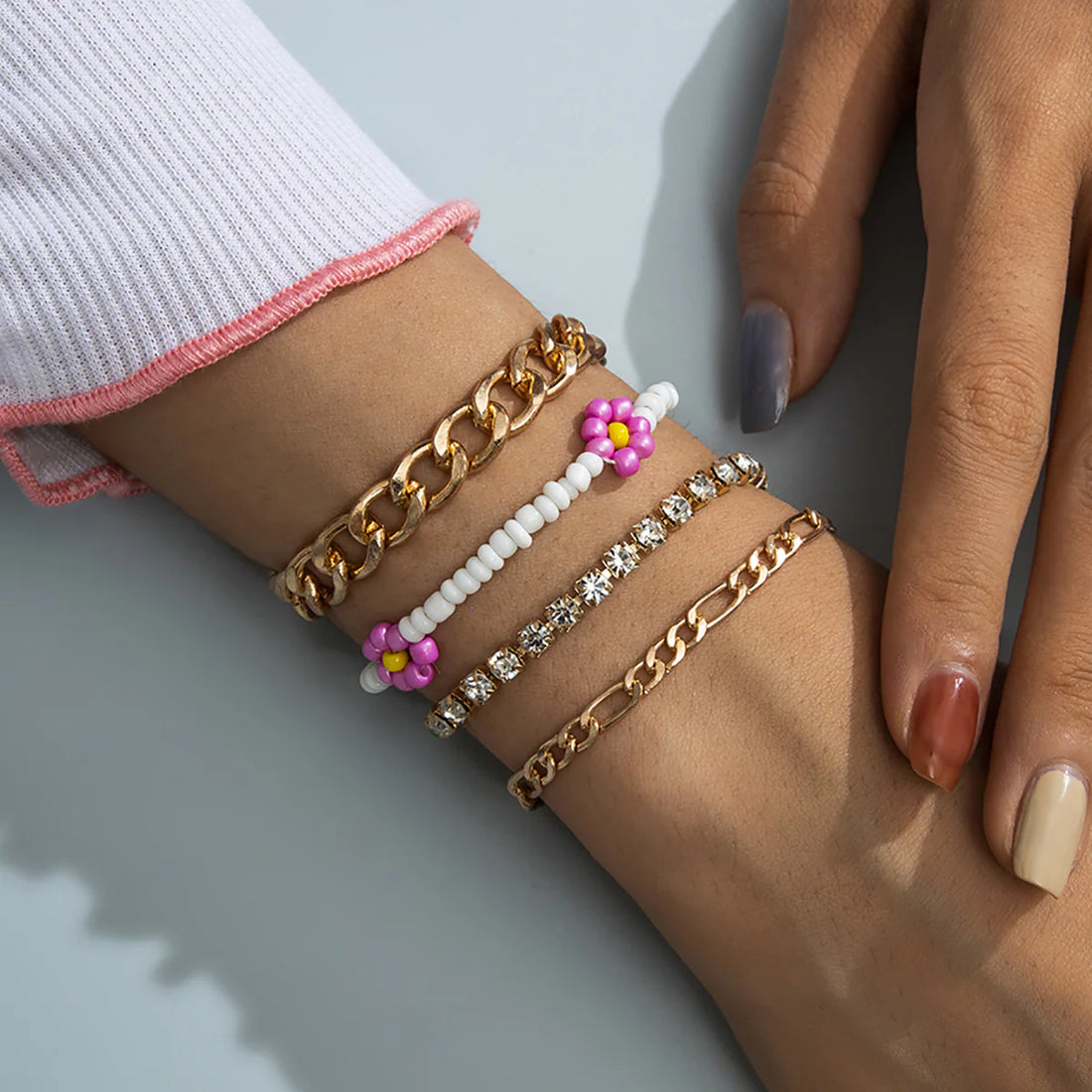 Riyah Layered Chain Bracelet Set