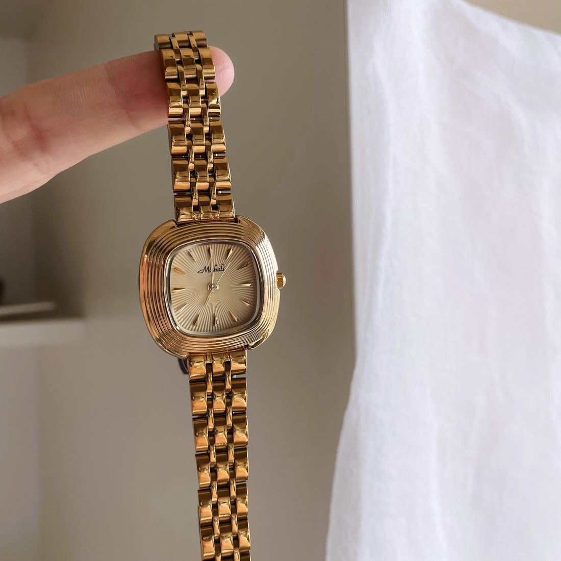 Riyah Square Steel Watch [NA6DDXHO]