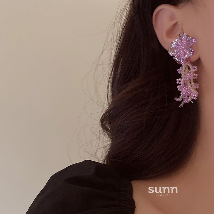 Robin Pink Floral Pearl Earrings [RWIIZZ8E]