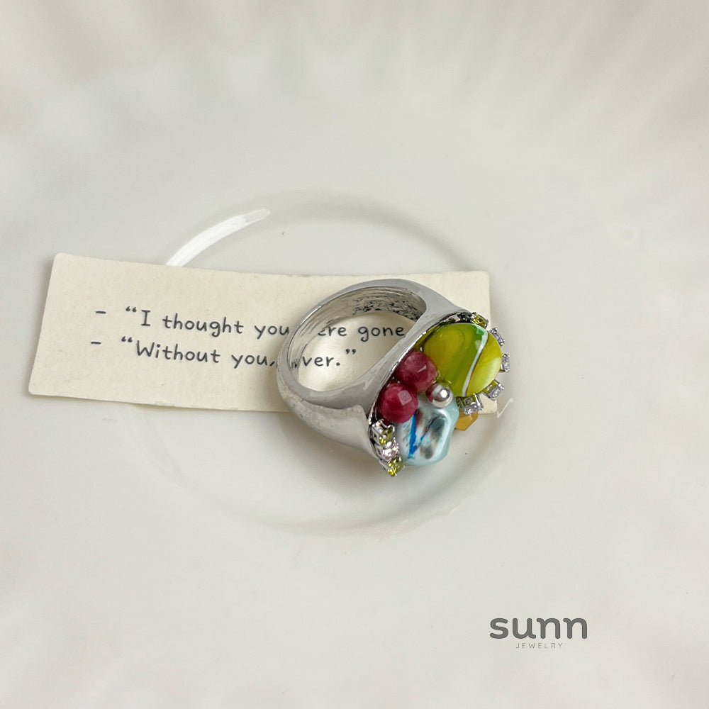 Rogue Stacked Enamel Ring [0WCU0O4W]