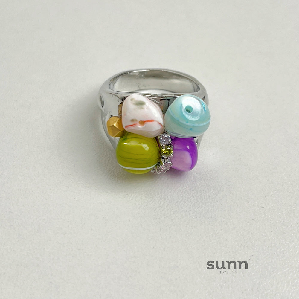 Rogue Stacked Enamel Ring [9PU3B9RV]