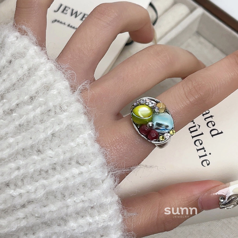 Rogue Stacked Enamel Ring [K0U8HJB6]