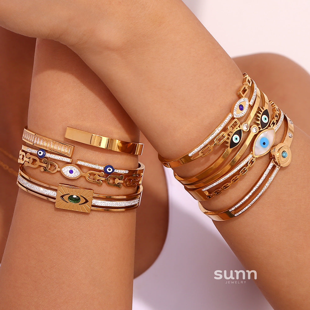 Roman Golden Eye Chain Bracelet [67SXQI6H]
