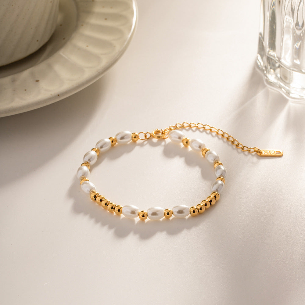 Roman Pearl Strand Bracelet [FL2ZLCBT]