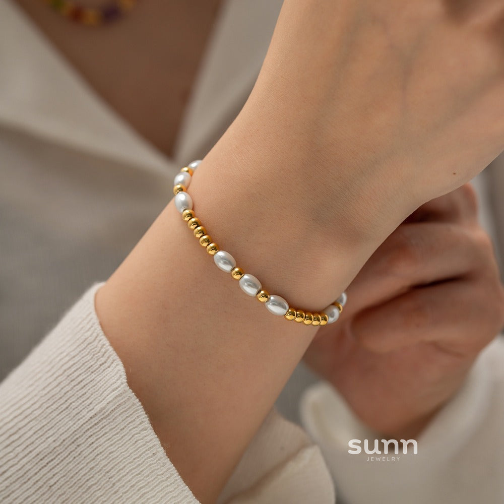 Roman Pearl Strand Bracelet [5LK00IRG]
