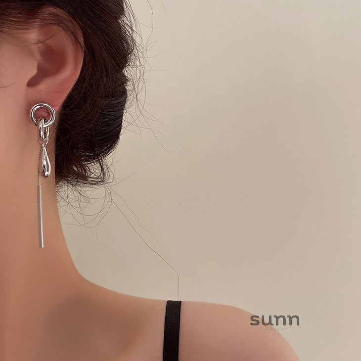 Roman Silver Tassel Earrings [Z3WSS263]