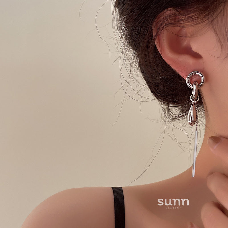 Roman Silver Tassel Earrings [3OCBSATT]