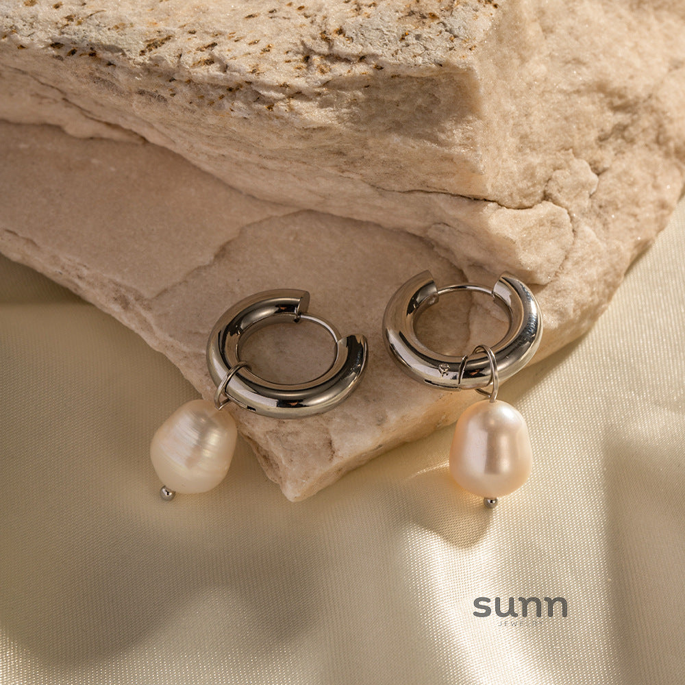Rona Freshwater Pearl Drop Earrings [X4X3X98N]