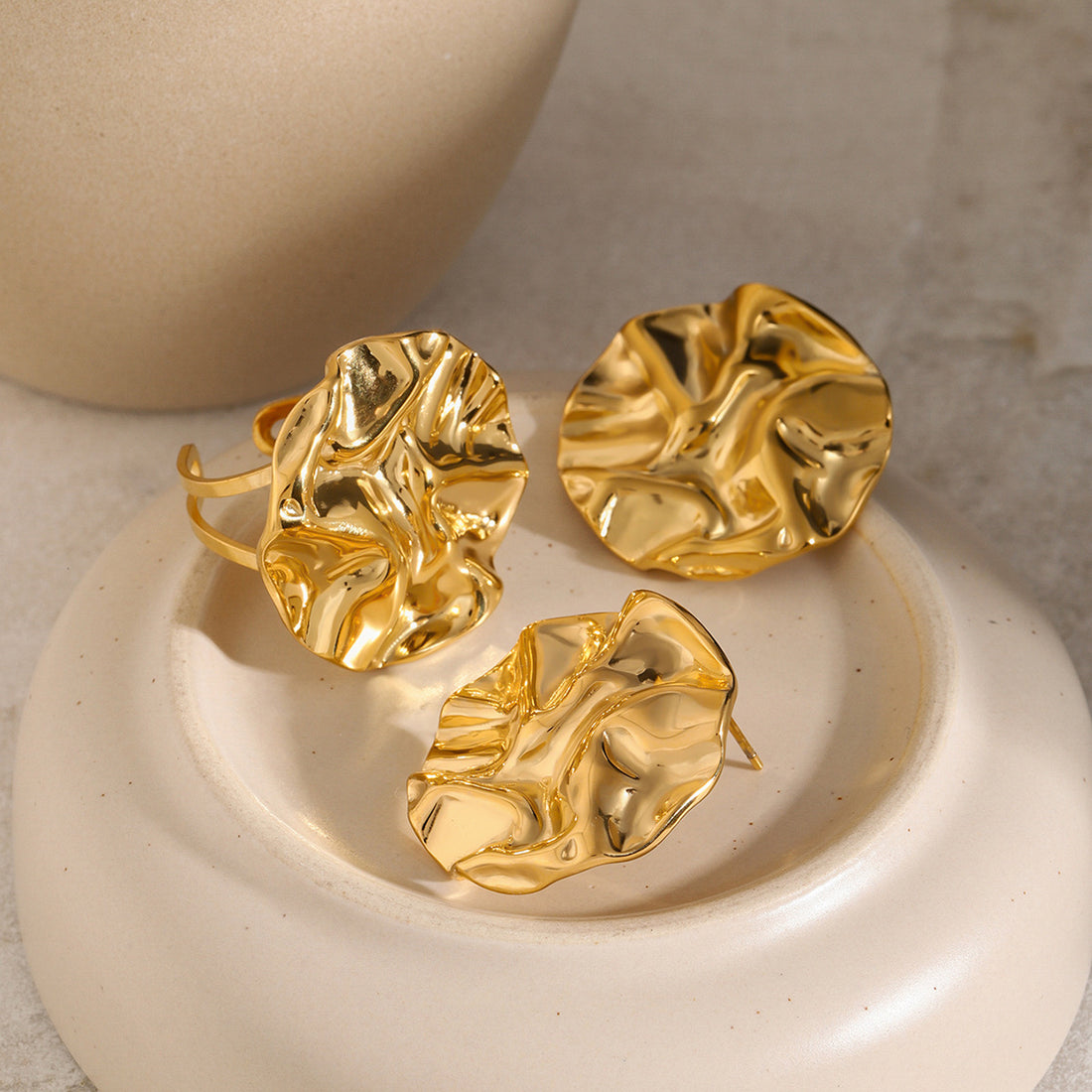 Rooney Textured Gold Jewelry [MDEZP84X]