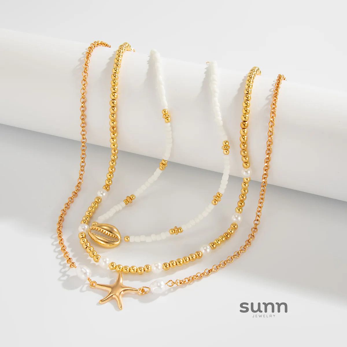 Rosaleigh Starfish Pearl Necklace Set