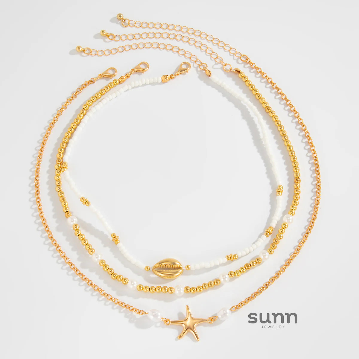 Rosaleigh Starfish Pearl Necklace Set