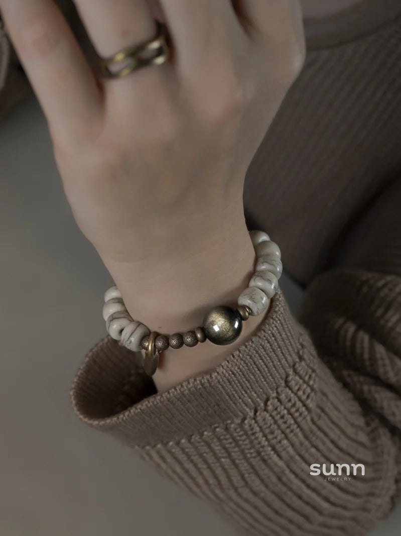 Rosalie Distressed Bone Bracelet