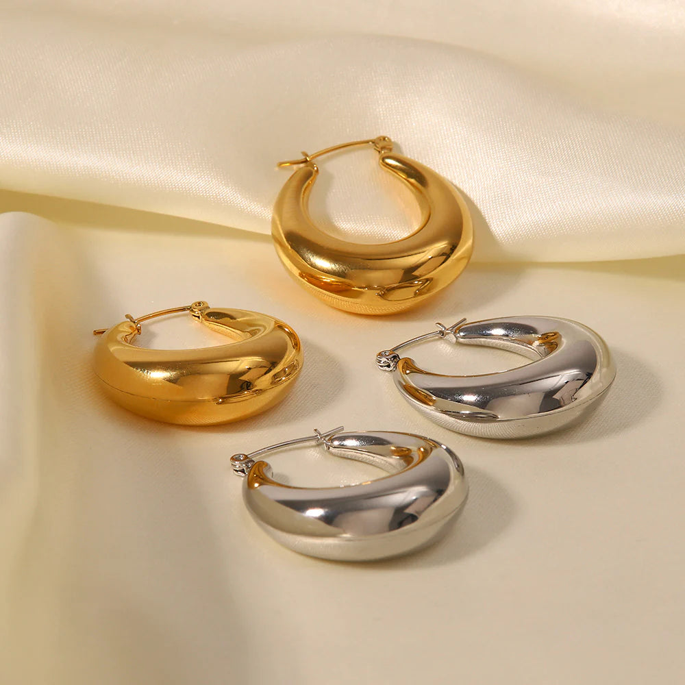 Rosalina Minimalist Circle Stud Earrings