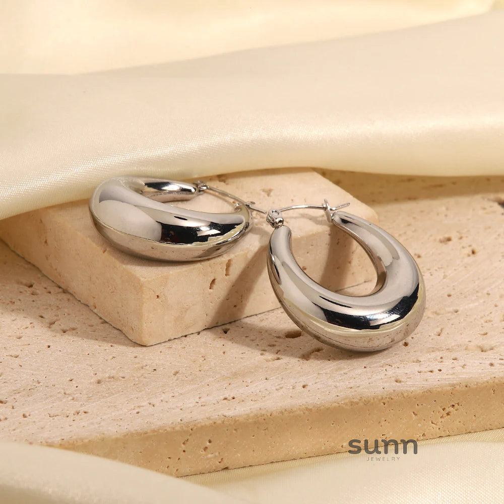 Rosalina Minimalist Circle Stud Earrings