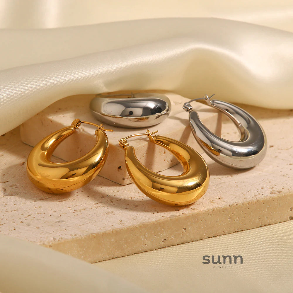 Rosalina Minimalist Circle Stud Earrings