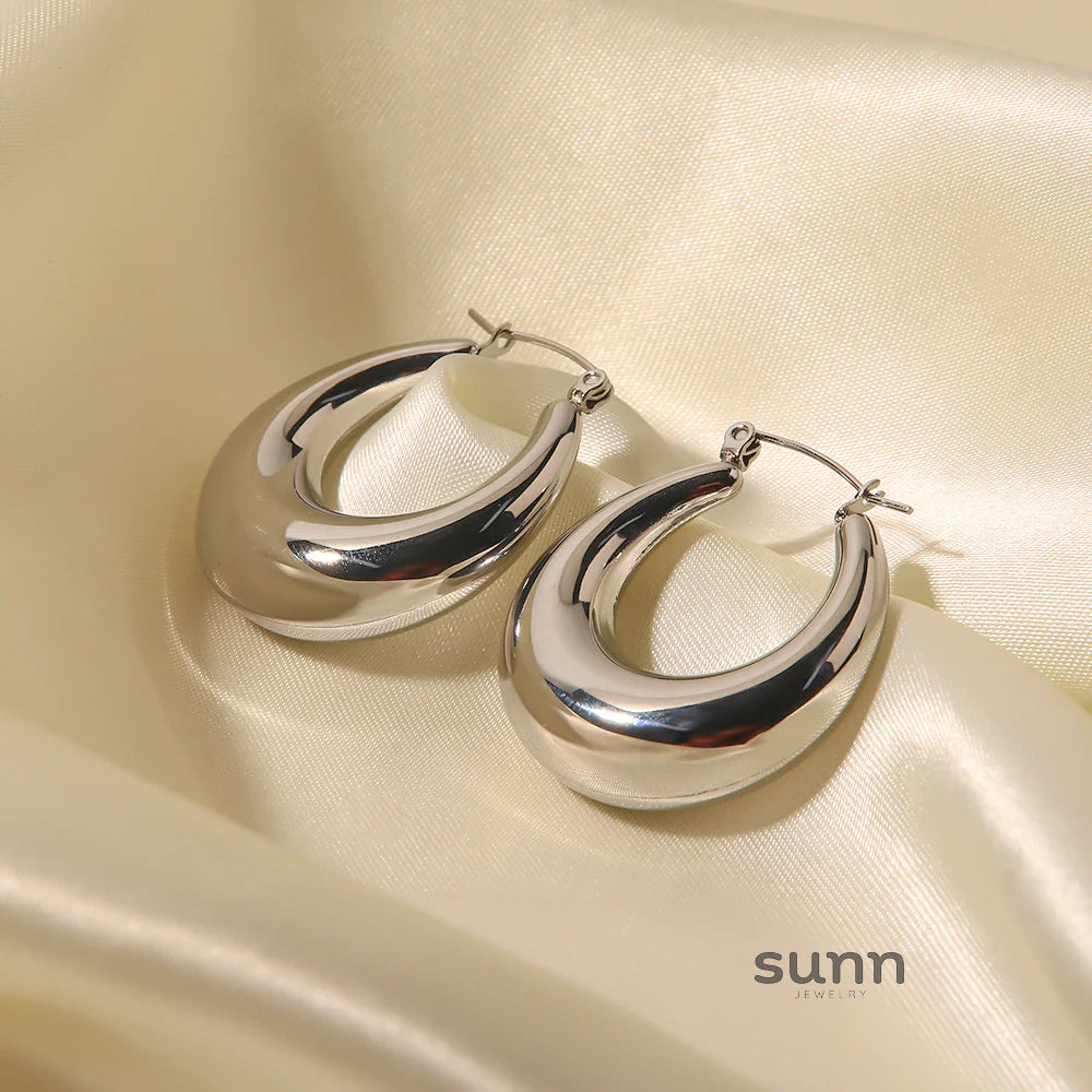 Rosalina Minimalist Circle Stud Earrings