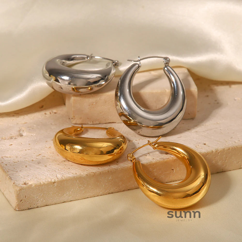 Rosalina Minimalist Circle Stud Earrings