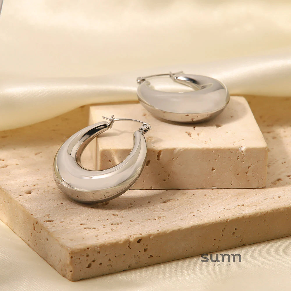 Rosalina Minimalist Circle Stud Earrings