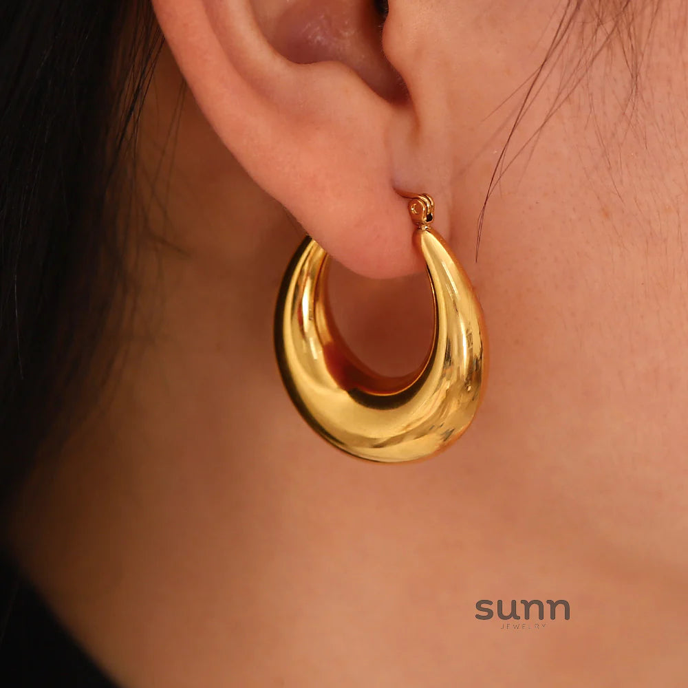 Rosalina Minimalist Circle Stud Earrings
