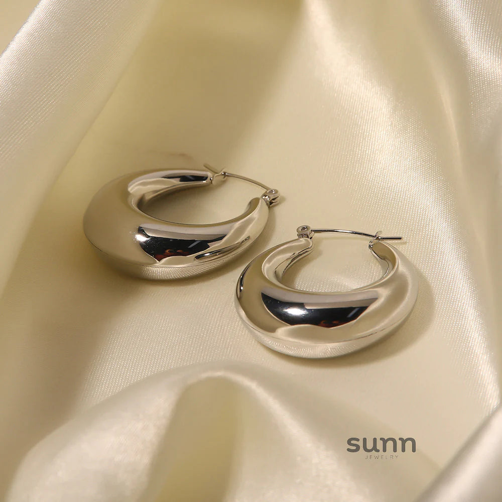 Rosalina Minimalist Circle Stud Earrings