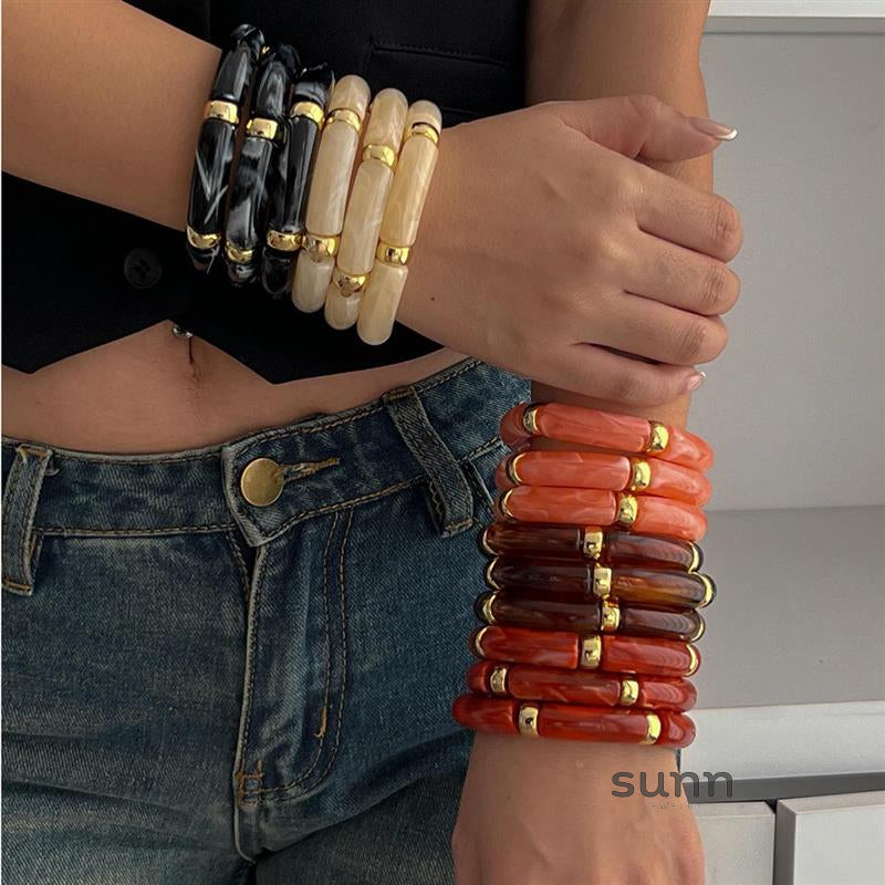 Rosalind Beaded Metal Bracelet Set [12DCJJJG]