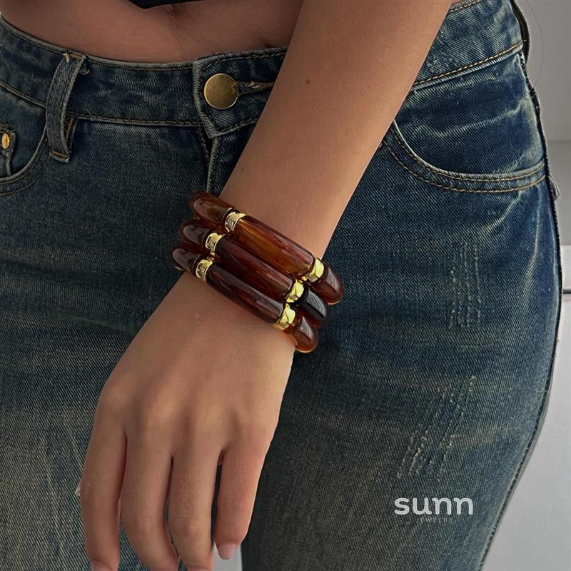 Rosalind Beaded Metal Bracelet Set [E4YGVHIA]