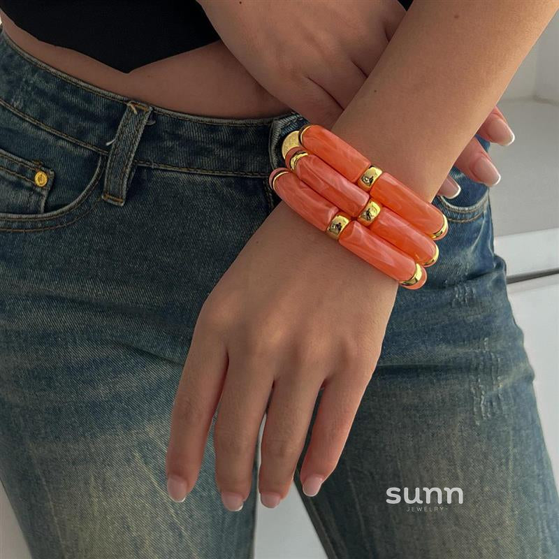 Rosalind Beaded Metal Bracelet Set [A5OR9FQJ]