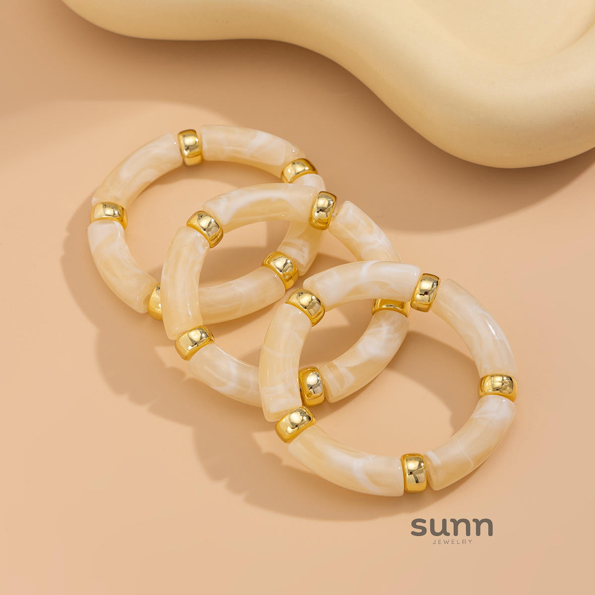 Rosalind Beaded Metal Bracelet Set [8SD11D4I]
