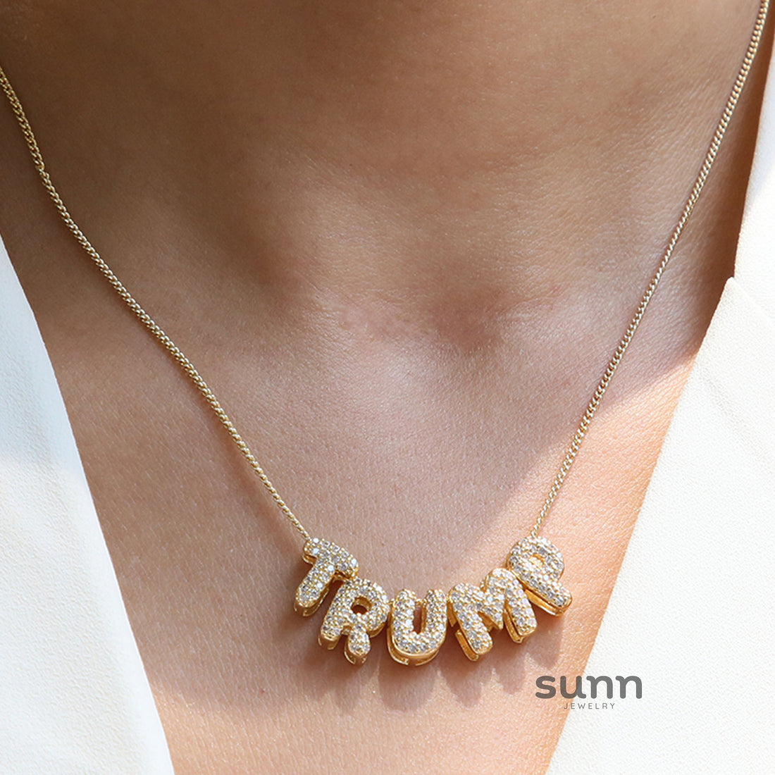Rosalyn Bubble Letter Necklace [4CE04IPJ]