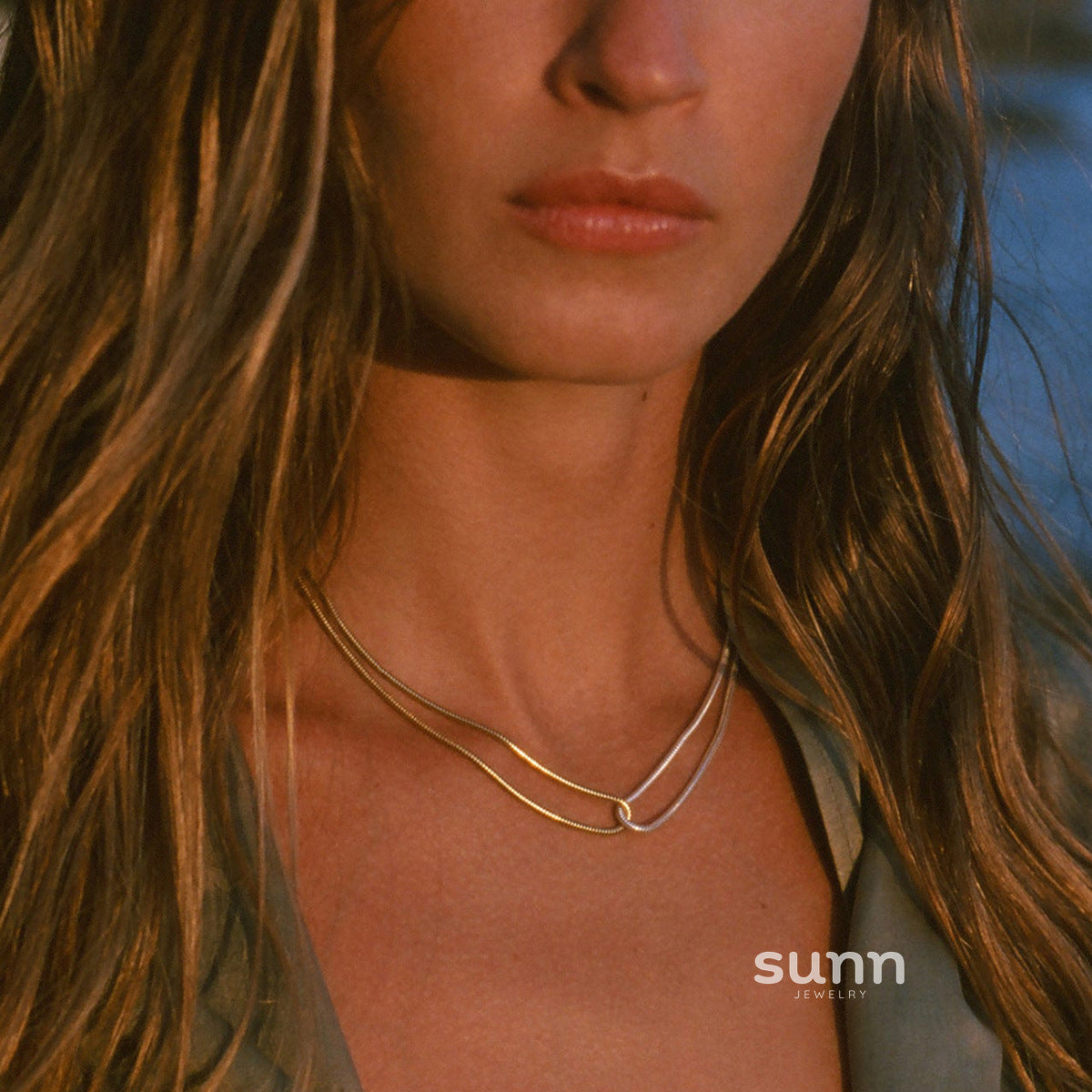 Rosalynn Layered Charm Necklace [CBLCK3OU]