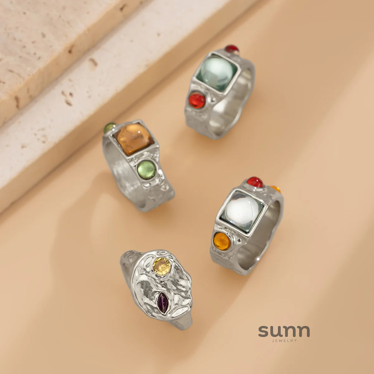 Rosamaria Gemstone Ring Set