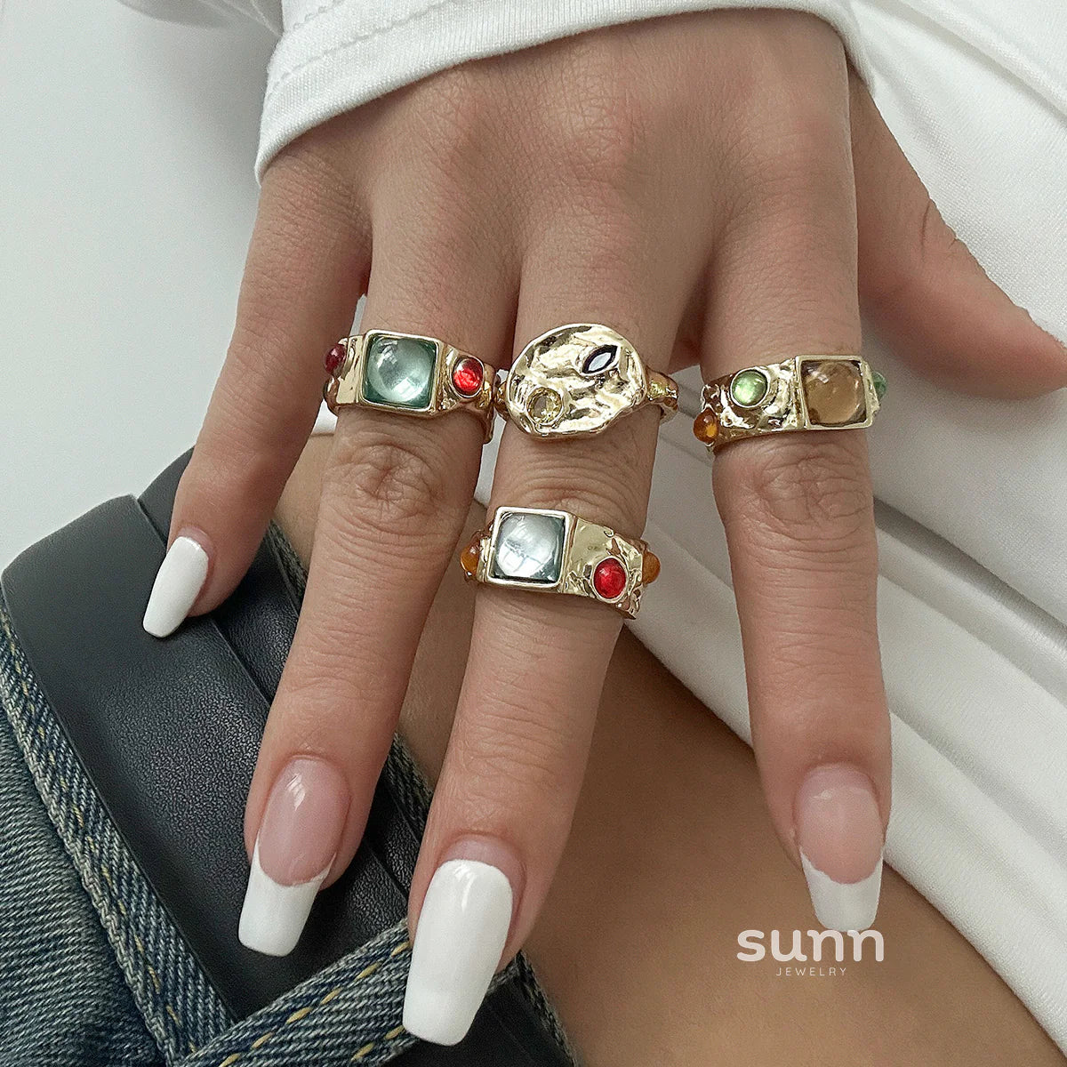 Rosamaria Gemstone Ring Set