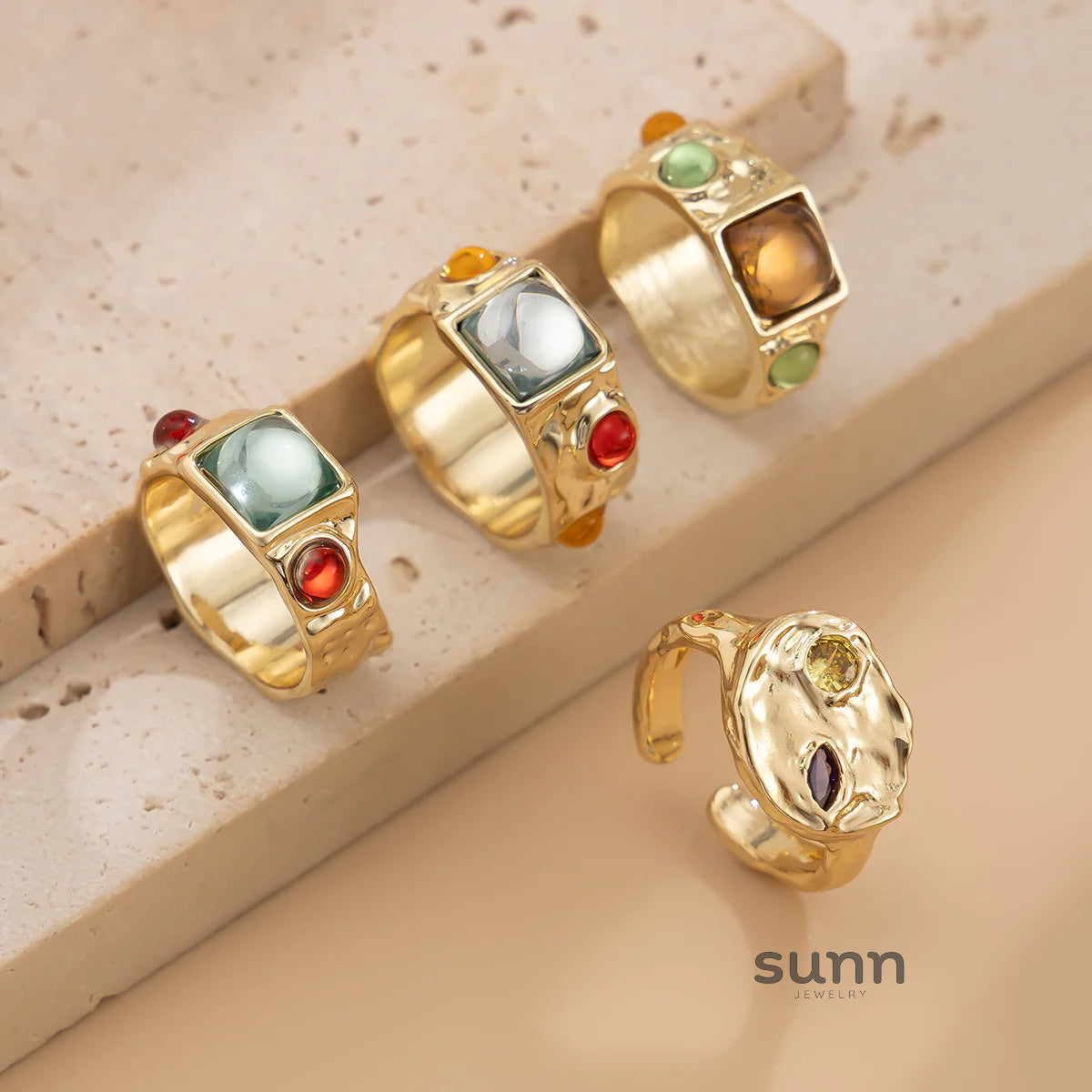 Rosamaria Gemstone Ring Set