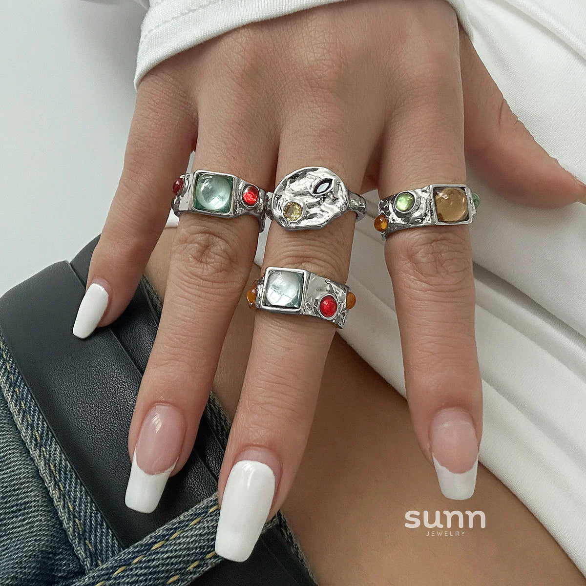 Rosamaria Gemstone Ring Set