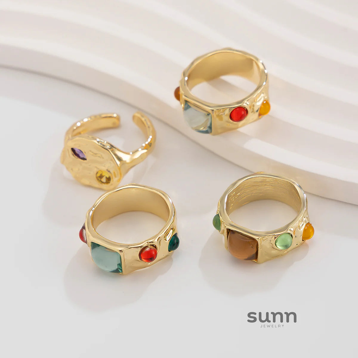 Rosamaria Gemstone Ring Set