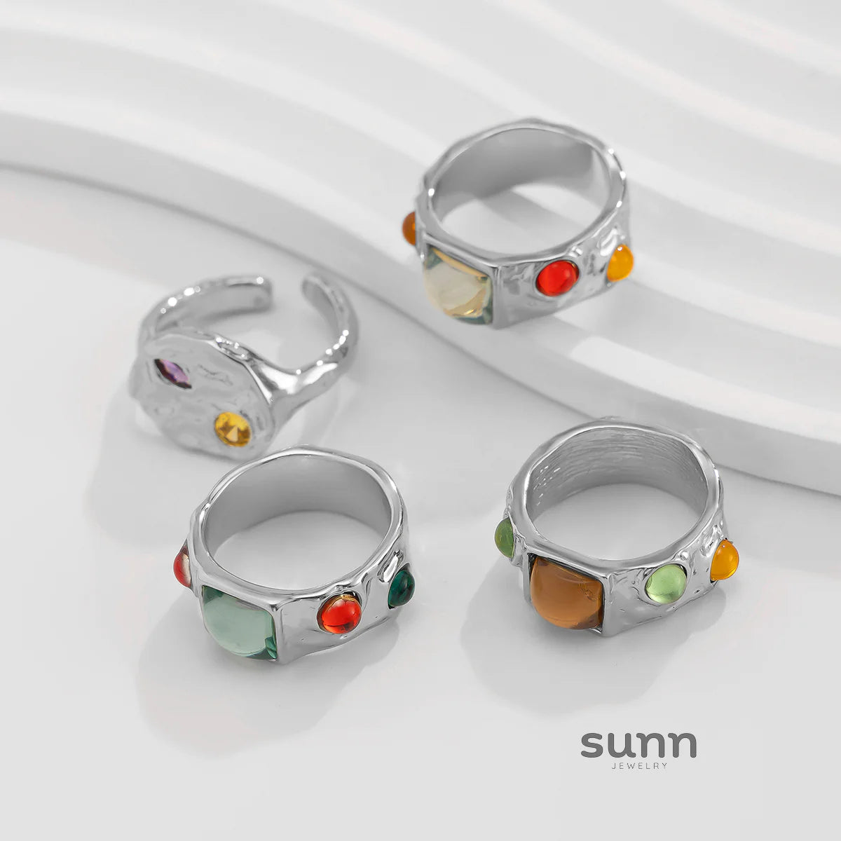 Rosamaria Gemstone Ring Set