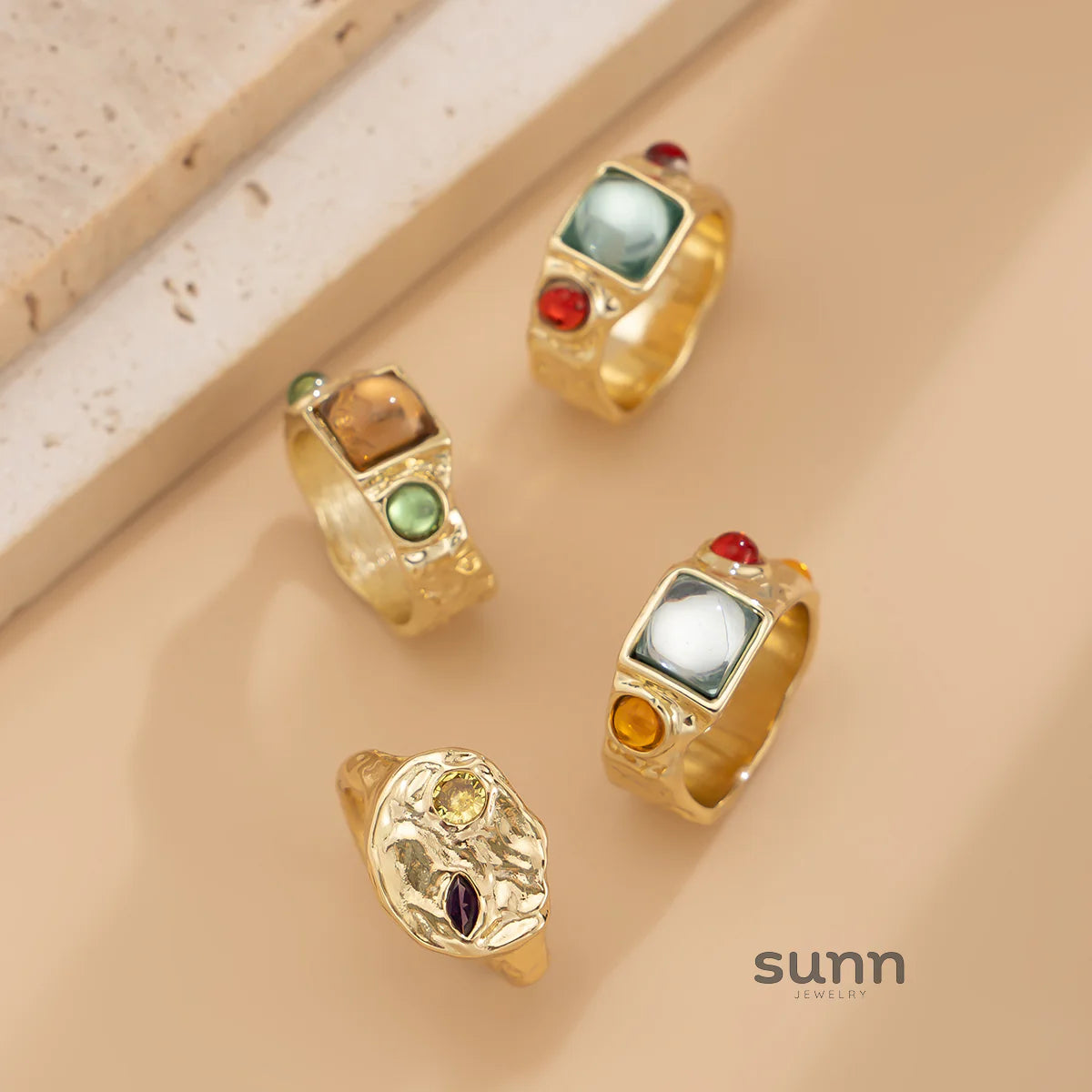 Rosamaria Gemstone Ring Set