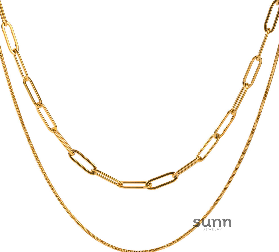 Rose Layered Clavicle Necklace [3WL3KC0N]