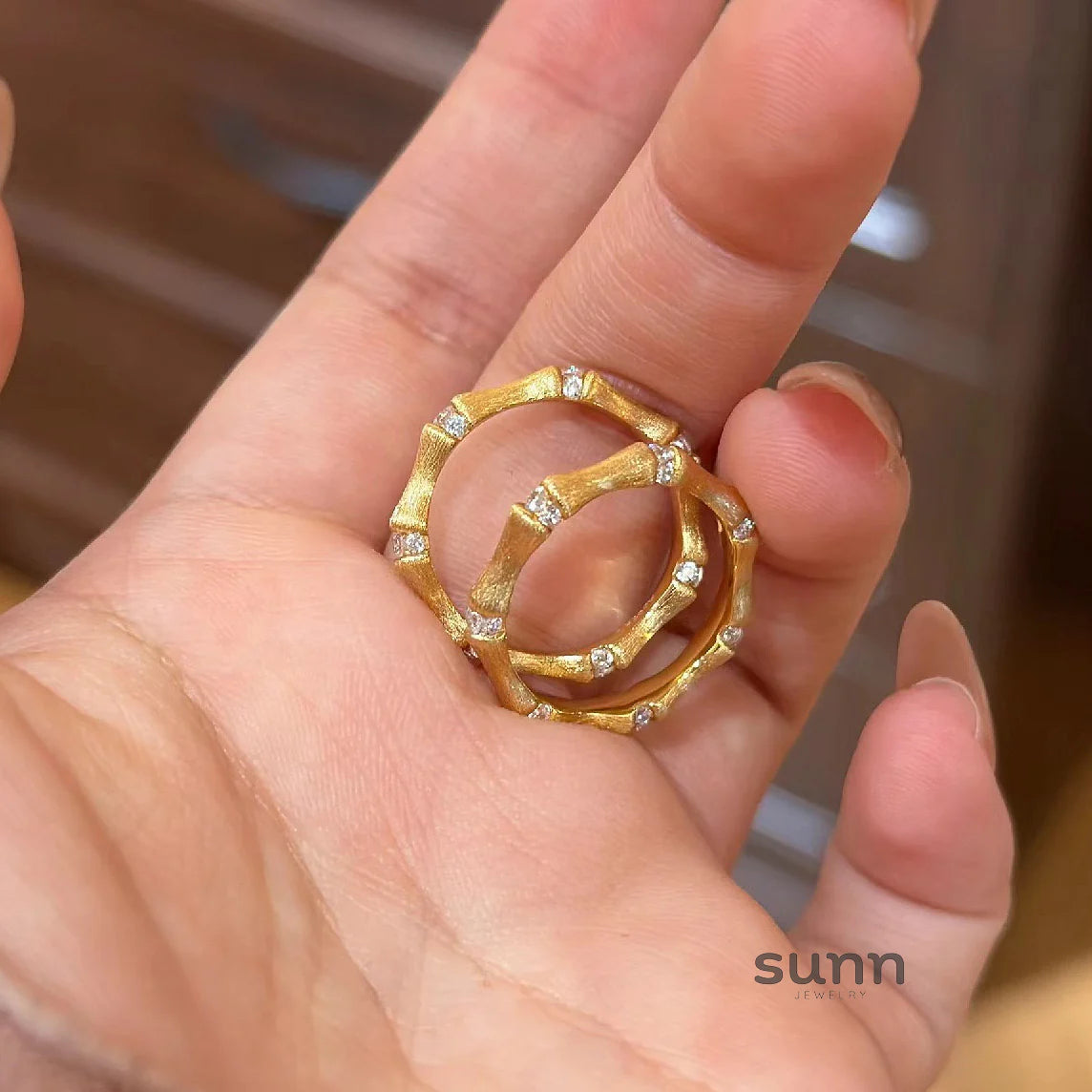 Roselyn Bamboo Sparkle Ring