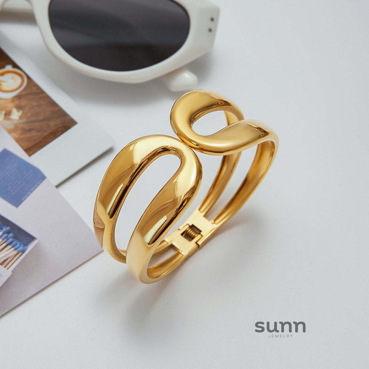 Rosetta Geometric Cuff Bracelet [S5GZUSOE]